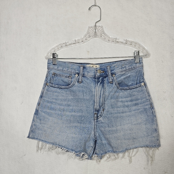 Madewell Light Wash Denim High Rise Perfect Jean Shorts 27 - Picture 12 of 12